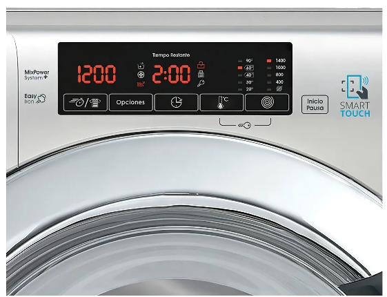 Lavarropas automático Candy 9kg GrandÓ Vita Gris Plata - Imagen 3