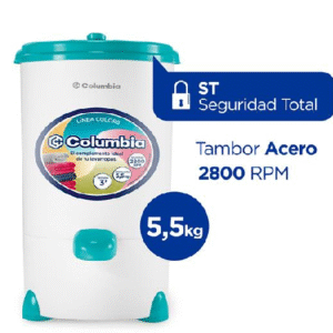 Secarropas Columbia Por Centrífugo HTS5503 5,5 kg Turquesa Oceano