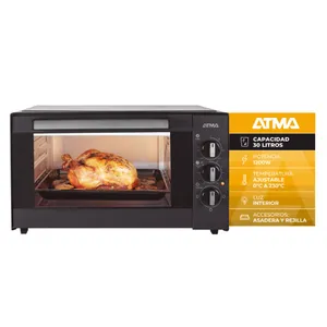 Horno Eléctrico Atma 30Lts Grill HGA3024P Negro