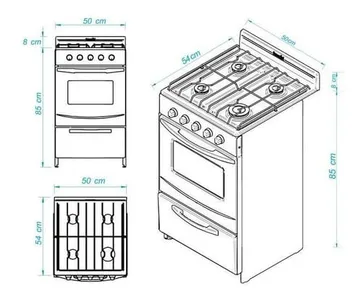 Cocina Escorial Candor Gas Natural 50Cm Negra - Imagen 7