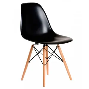 Silla Unican Eames Base Madera Color Negro