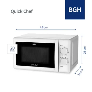 Microondas BGH Quick Chef 20 litros B120M20 - Imagen 6