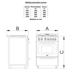 Cocina Domec CXULEAV REFLEX 56Cm - Imagen 5