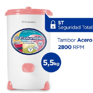 Secarropas Columbia Por Centrífugo HTS5501 5,5 kg Rosa Chic