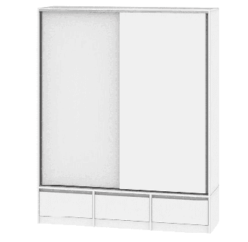 Placard Corredizo Dielfe 1.80 2 Puertas PC180 Blanco - Imagen 2