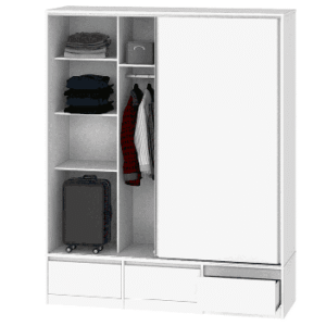 Placard Corredizo Dielfe 1.80 2 Puertas PC180 Blanco
