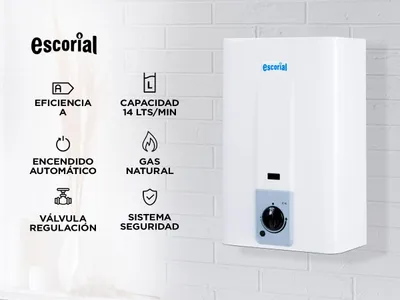Calefón Tiro Natural Escorial CE-14LBL 14Lts - Imagen 2