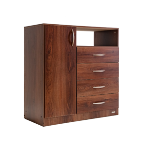 Chifonier 4 Cajones 1 Puerta Platinum 921 Roble Antiguo