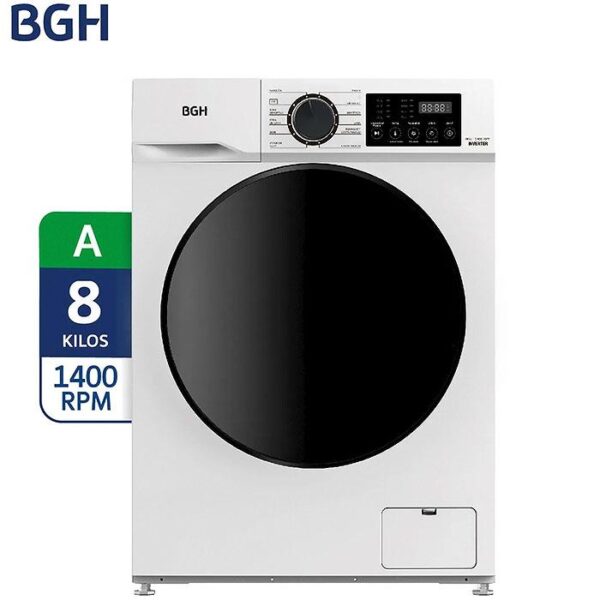 Lavarropas BGH Inverter Carga Frontal 8kg BWFI08W24AR