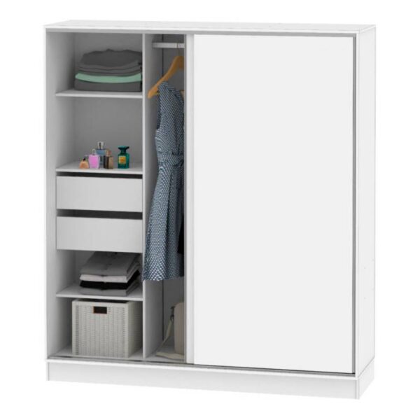 Placard Corredizo Dielfe 1.74 2 Puertas PLO180 Blanco