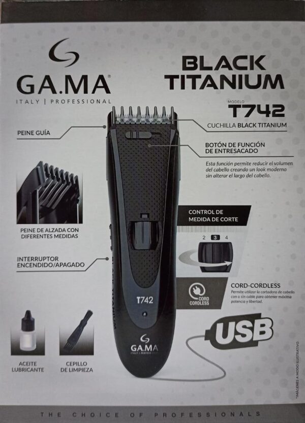 Corta Pelo y Barba Ga.Ma TITANIUM T742
