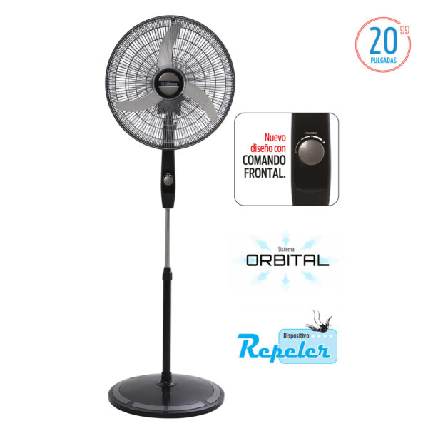 Ventilador de Pie Liliana VVPC20B Orbital Repeler 20"