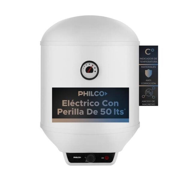 Termotanque Eléctrico Philco 50 Lts Carga Inferior Colgar Blanco