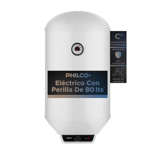 Termotanque Eléctrico Philco 80 Lts Carga Inferior Colgar Blanco