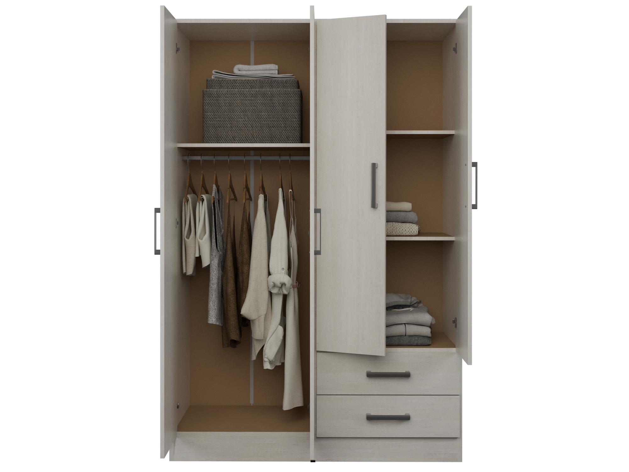 Placard Orlandi Bahía 120cm 4 Puertas 2 Cajones Venecia 3525 - Imagen 4