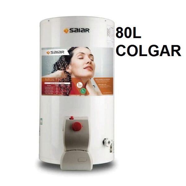Termotanque a Gas Saiar 80 Lts Carga Inferior Colgar Blanco