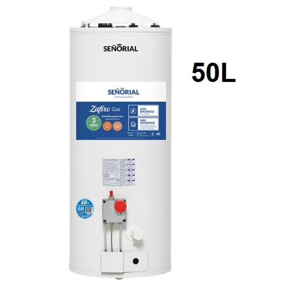 Termotanque a Gas Señorial 50 Lts Carga Superior/Inferior Pie/colgar Blanco