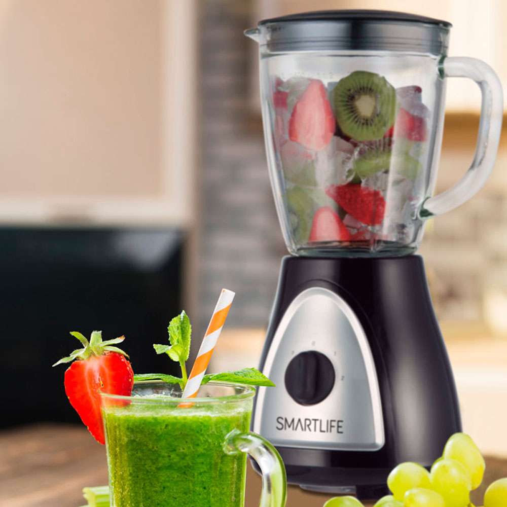 Licuadora Smartlife 1,5 litros Jarra Vidrio 400W SL-BL1008PN Negra - Imagen 10