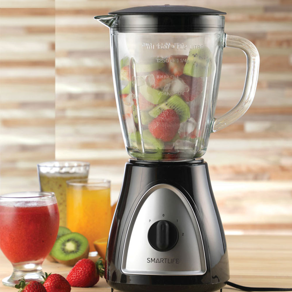 Licuadora Smartlife 1,5 litros Jarra Vidrio 400W SL-BL1008PN Negra - Imagen 8