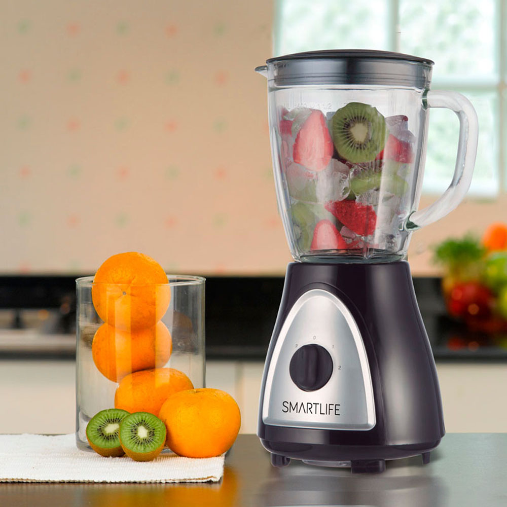 Licuadora Smartlife 1,5 litros Jarra Vidrio 400W SL-BL1008PN Negra - Imagen 9