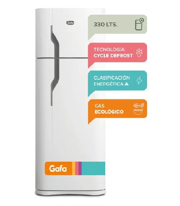 Heladera con freezer Gafa HGF368AFB Blanca 330lts