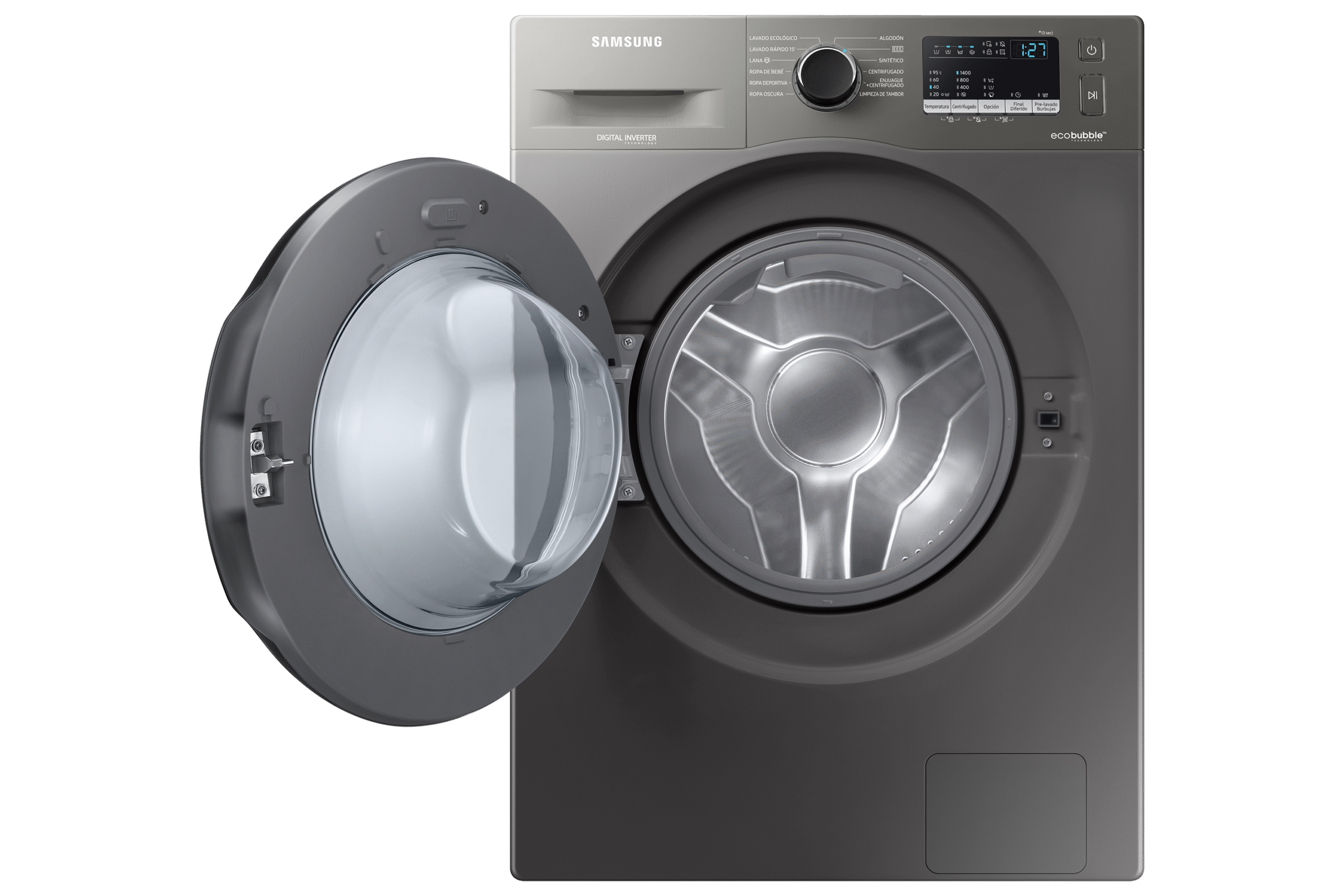 Lavarropas Carga Frontal Samsung WW95AA 9.5kg Digital Inverter Silver - Imagen 3