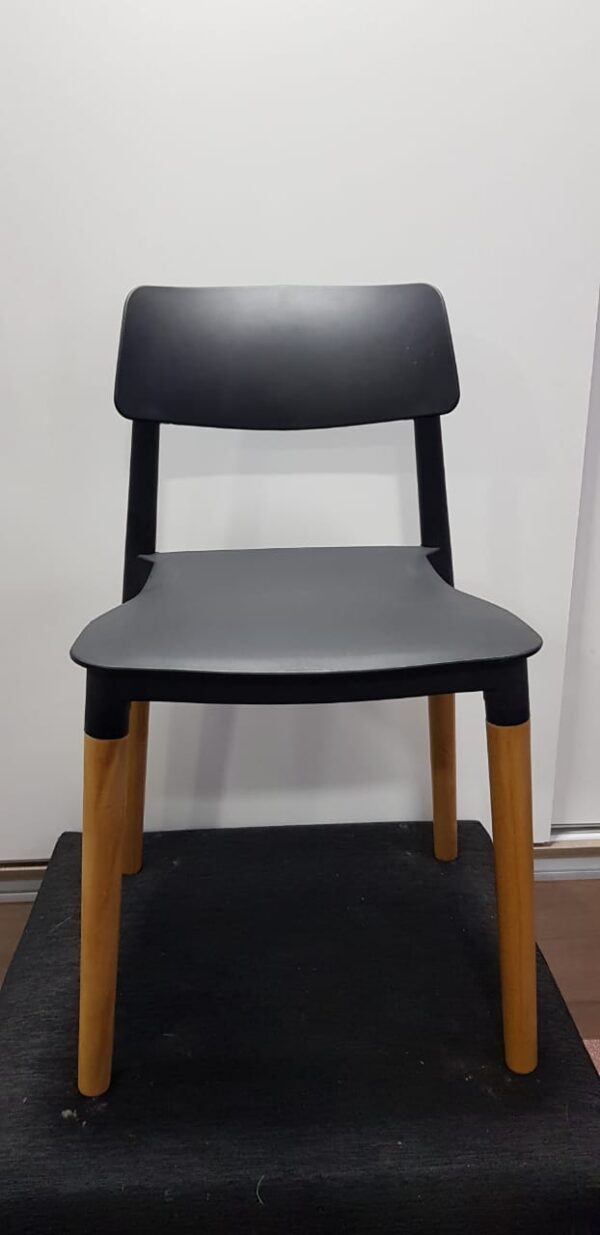 Silla Unican Milan Base Madera Color Negro