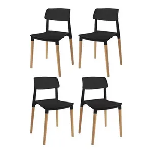 Silla Unican Milan Base Madera Color Negro - Imagen 2