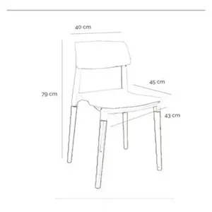 Silla Unican Milan Base Madera Color Negro - Imagen 4