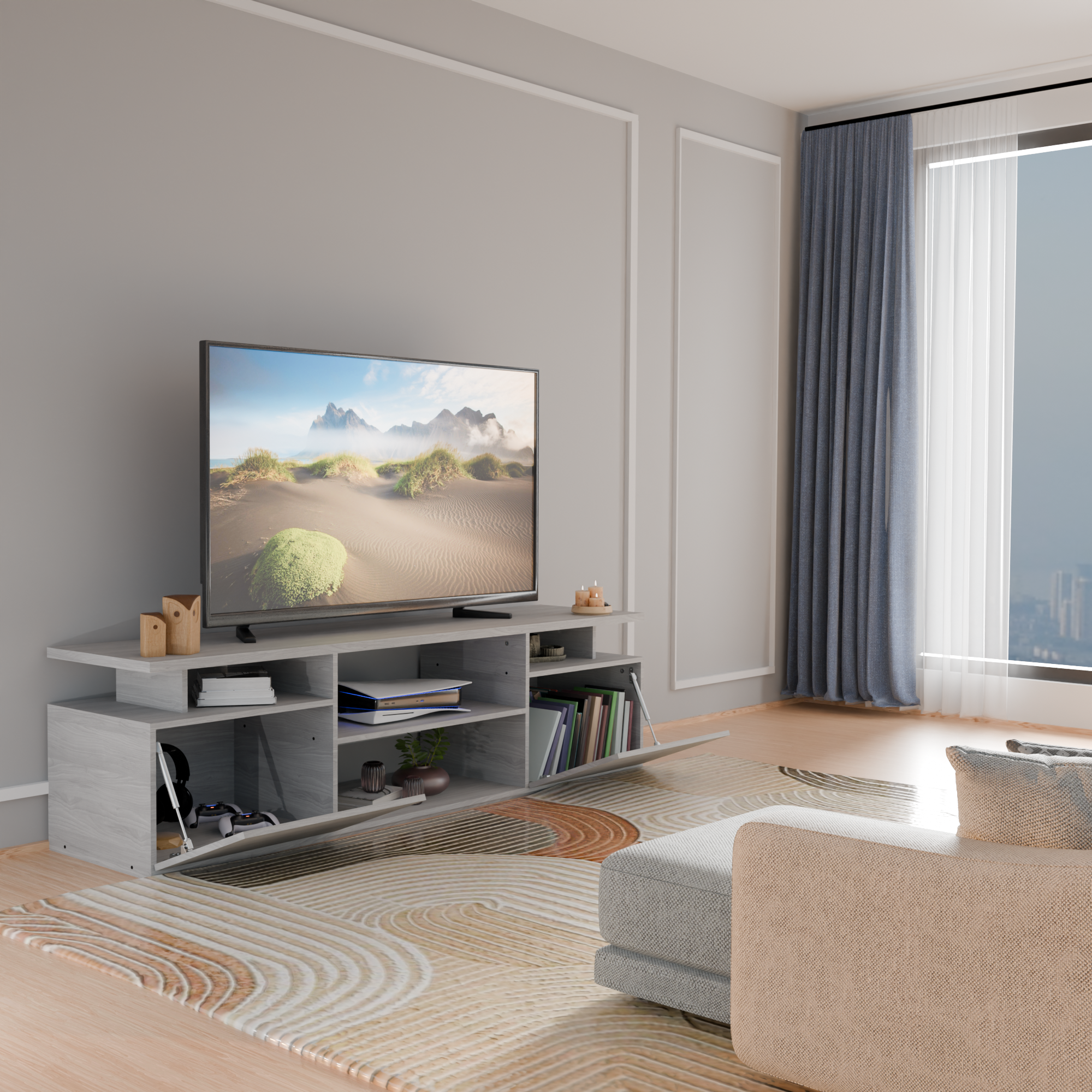 Rack de TV Orlandi Premium Jacaranda 1621 - Imagen 5