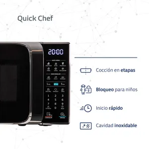 Microondas BGH Digital Eco B120DN20 20Lts Negro - Imagen 3