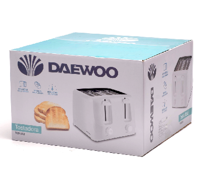 Tostadora Daewoo TO8221W 1400W 4 Panes Blanca - Imagen 3