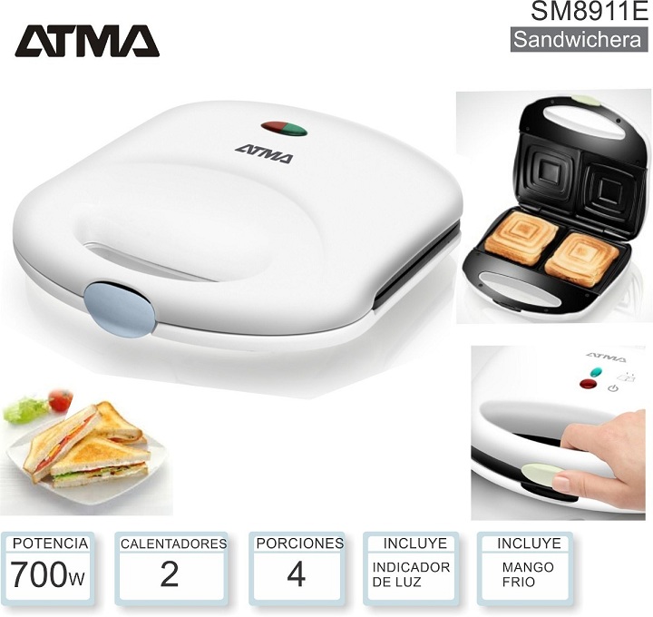 Sandwichera Eléctrica Atma SM9811 - Imagen 5