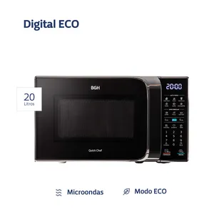 Microondas BGH Digital Eco B120DN20 20Lts Negro - Imagen 2