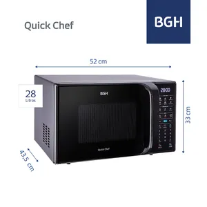 Microondas BGH Digital Eco B228DN20 28Lts Negro - Imagen 5