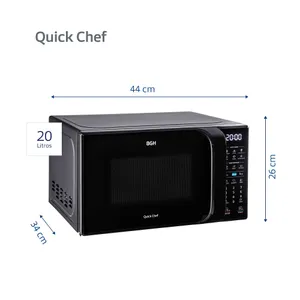 Microondas BGH Digital Eco B120DN20 20Lts Negro - Imagen 6