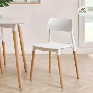 Silla Unican Milan Base Madera Color Blanca - Imagen 6