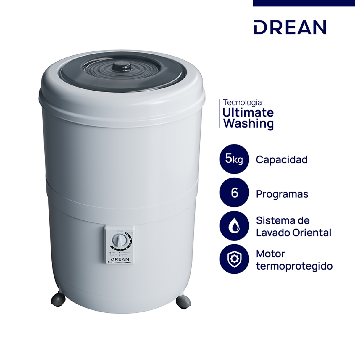 Lavarropas Semiautomático Drean LRDR56SB0 5kg