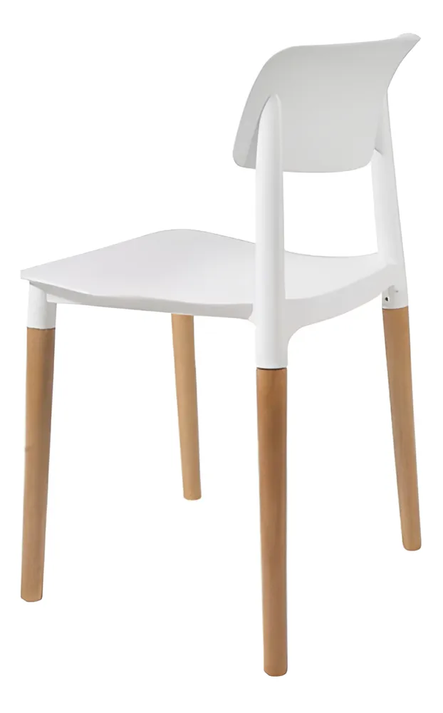 Silla Unican Milan Base Madera Color Blanca - Imagen 2