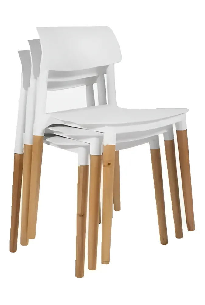 Silla Unican Milan Base Madera Color Blanca - Imagen 3