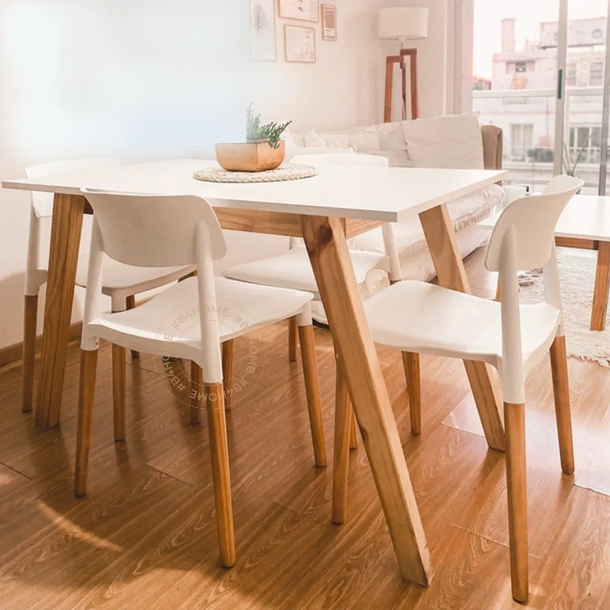 Silla Unican Milan Base Madera Color Blanca - Imagen 8