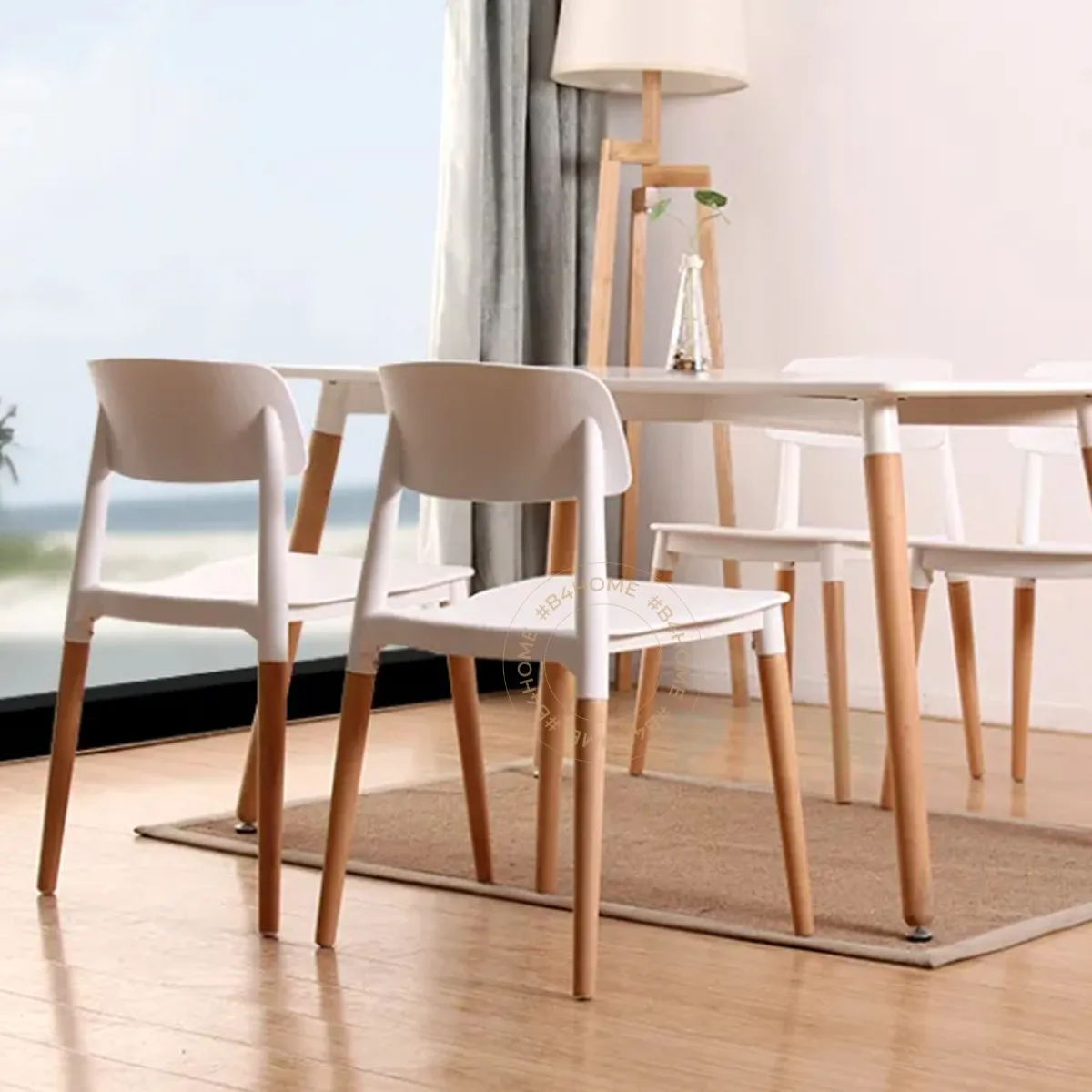 Silla Unican Milan Base Madera Color Blanca - Imagen 7