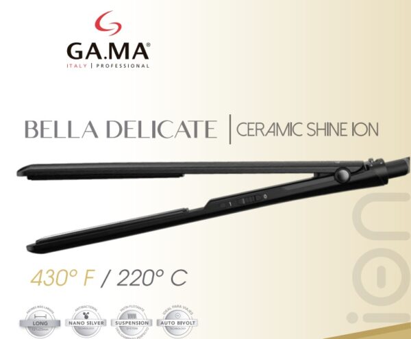 Planchita de Pelo GA.MA Elegance Bella Delicate Ceramic Shine Ion