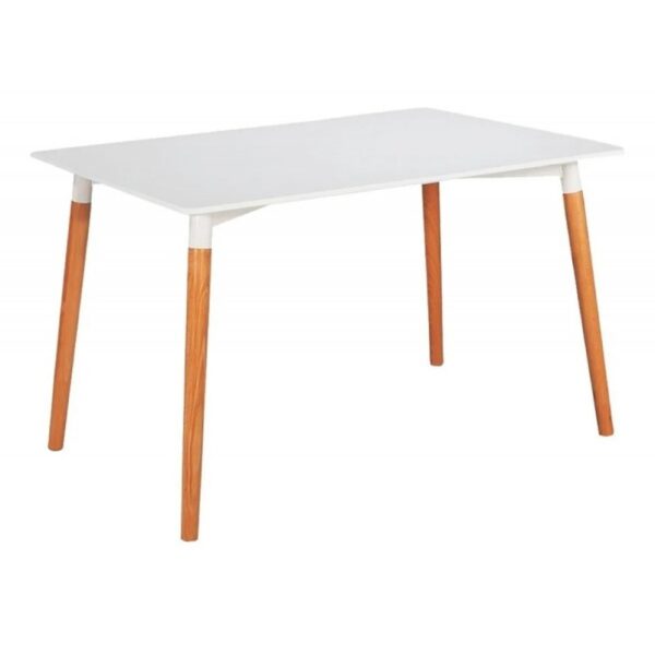Mesa Unican Eames Rectangular 120cm Madera Tapa Blanco
