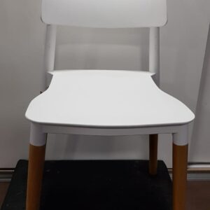 Silla Unican Milan Base Madera Color Blanca