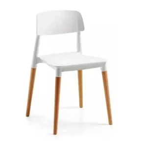 Silla Unican Milan Base Madera Color Blanca
