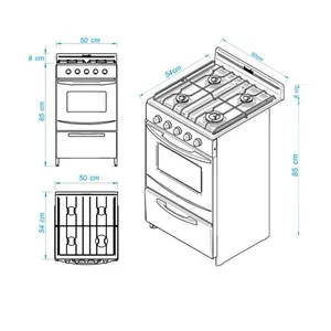 Cocina Escorial Candor Gas Envasado 50Cm Blanca - Imagen 6