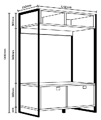 Modular para Tv 50" steel Delos Roble Nebraska Natural DSTO6RNN - Imagen 4