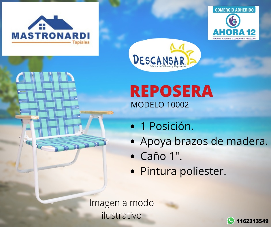 Sillón playero plegable 1 posición Descansar 10002