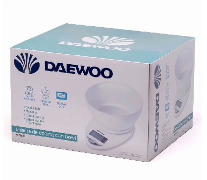 Balanza de Cocina Digital Daewoo KS7150B con Bowl 3kg Blanca - Imagen 5